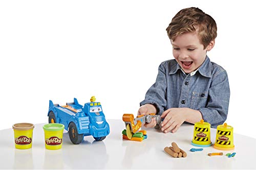 Play-Doh Buzzsaw Logging Truck Toy with 4 Non-Toxic Colors, 3-Ounce Cans