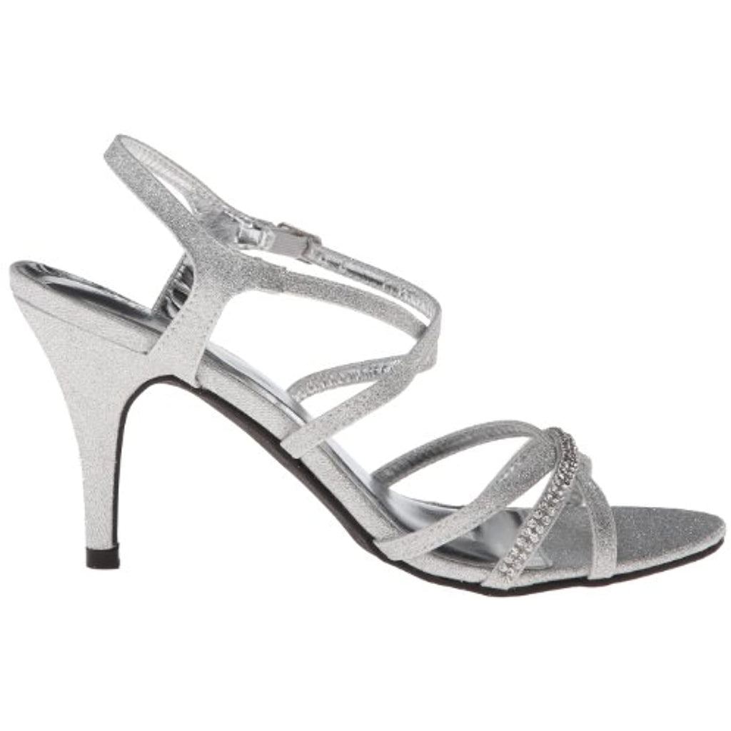 Sizzle by Coloriffics Women's Shelly Dress Sandal,Silver,7.5 M US