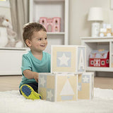 Melissa & Doug Jumbo Wooden ABC-123 Blocks - Natural