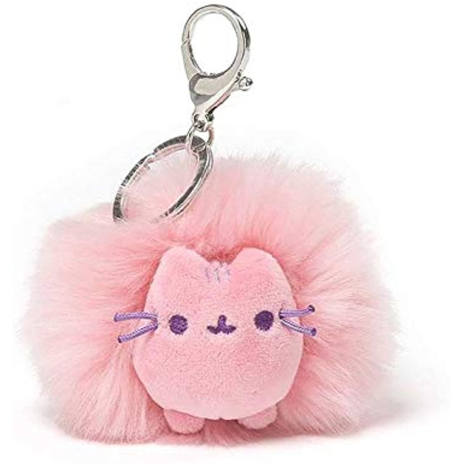 Gund Pusheen 4060000 Poof Pom Pink Backpack Clip Stuffed Cat Plush