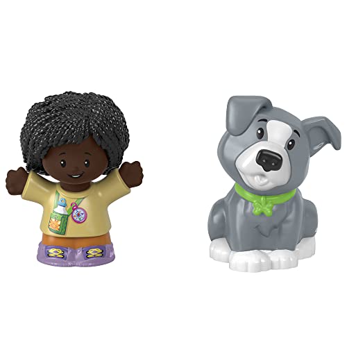 Toy Figure Pack ~ Story Starter Figure Set - HBW73 ~ Hiker and Gray Dog Figures