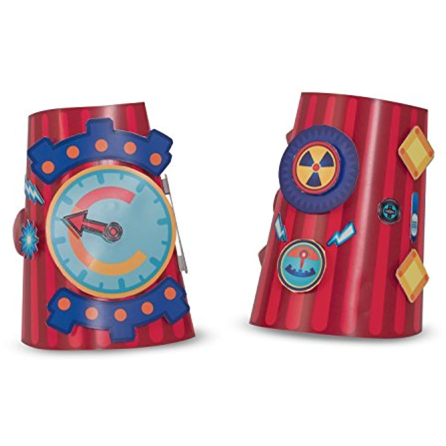 Melissa & Doug Superhero Masks and Cuffs - Simply Crafty Series & 1 Scratch Art Mini-Pad Bundle (09477)