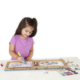 Melissa & Doug Natural Play: Play, Draw, Create Reusable Drawing & Magnet Kit  Trucks (45 Magnets, 5 Dry-Erase Markers)