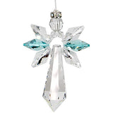 Woodstock Chimes CALBZ Crystal Guardian Angel Suncatcher, Blue Zircon