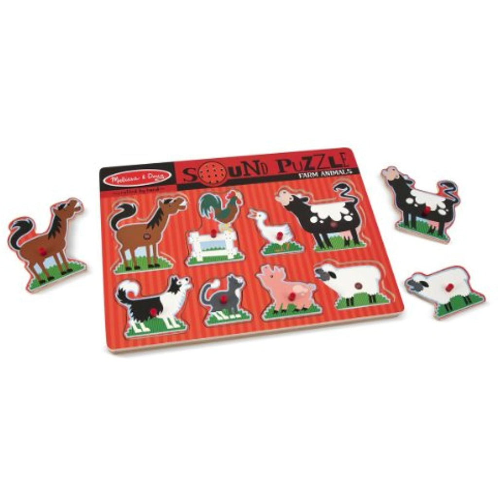 Melissa & Doug Farm Theme Sound Puzzle + Free Scratch Art Mini-Pad Bundle [07269]