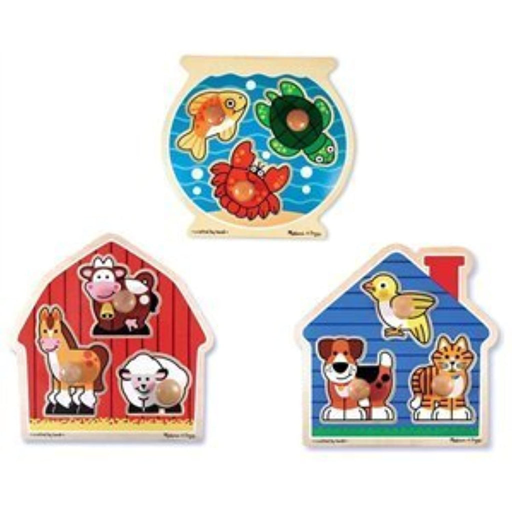 Melissa & Doug Jumbo Knob Animal Puzzles