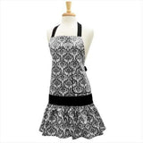 Flirty Aprons Women's Sadie Black Damask Apron