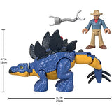 Imaginext Jurassic World Dominion Stegosaurus Dinosaur & Dr. Alan Grant, 3-Piece Poseable Figure