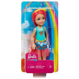 Barbie Dreamtopia Chelsea Sprite Doll, 7-inch, with Pink Hair Wearing Fashion and Accessories, Multi (GJJ97)