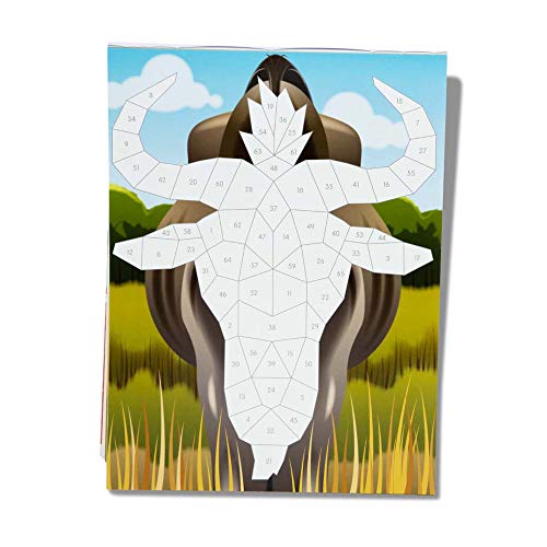 Melissa & Doug Mosaic Sticker Pad Safari Animals (12 Color Scenes to Complete with 850+ Stickers)