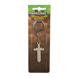 JINX Minecraft Sword 3D Metal Key Chain, Metallic, One Size