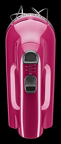 KitchenAid KHM512CB 5-Speed Hand Mixer, Cranberry