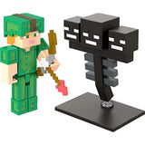 Mattel Minecraft Craft-a-Block 2-Pk, Action Figures (Alex vs Witcher)