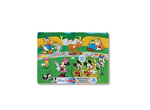 Melissa & Doug Mickey Mouse Pets & Pals Wooden Peg Puzzle