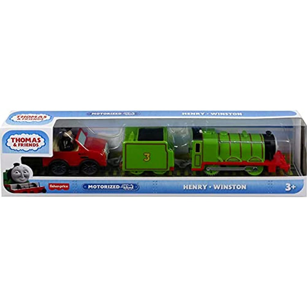 Fisher-Price Thomas & Friends Henry with Winston and Sir Topham Hatt, motorized toy train for preschool kids 3 years and older