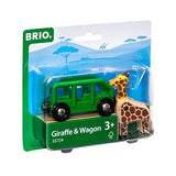 BRIO World - 33724 Giraffe and Wagon | 2 Piece Toy Train Accessory for Kids Ages 3 and Up