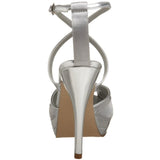 Dyeables Women's Vegas Platform Sandal,Silver,5.5 M US