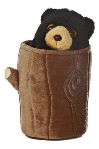 Aurora - Hand Puppet - 10" Black Bear Pop Up Puppet