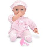 Melissa & Doug Jenna ~12" Baby Doll: Mine to Love Doll Series + 1 Free Pair of Baby Socks Bundle [48811]