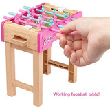 Barbie Mini Playset with Pet, Accessories and Working Foosball Table, Game Night Theme, Gift for 3 to 7 Year Olds