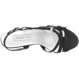 Touch Ups Women's Donetta Leather Slingback Sandal,Black Satin,6.5 W US