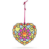 Melissa & Doug Stained Glass Made Easy Peel & Press 2 Pack - Rainbow & Heart Ornaments
