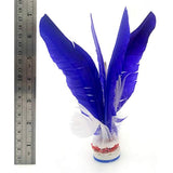 VIAHART Kikbo Kick Shuttlecock Cylinder (Chapteh, Da CAU, Jian Zi) | Great Change-up from Hacky Sack and Footbag (Blue) Includes One Complete Kikbo Shuttlecock and Four Replacement Feathers