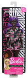 Barbie Fashionistas Doll with Purple Hair Wearing Black Floral Dress, for 3 to 8 Year Olds