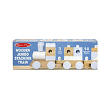 Melissa & Doug Jumbo Wooden Stacking Train - Natural