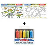 Learning Mat Dinosaur and Crayon Set from Little Folks