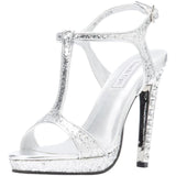 Touch Ups Women's Darcy Platform Sandal,Silver Glitter,10 M US