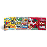 Melissa & Doug Mix 'n Match Wooden Peg Puzzles (Set of 3) - Animals and Cars