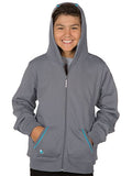 JINX Minecraft Big Boys' Diamond Premium Zip-Up Hoodie (Gray, X-Small)