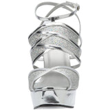 Dyeables Women's Rumer Platform Sandal,Silver,8 B US