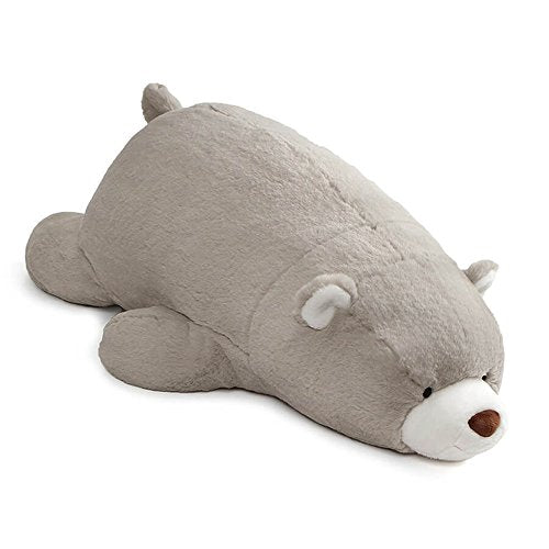 GUND Snuffles Laying Down Stuffed Plush Teddy Bear, Grey, 27"
