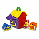 Melissa & Doug Bird House Shape Sorter Soft Baby and Toddler Toy With Handle