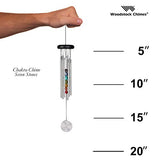 Woodstock Chimes CC7 Woodstock Medium Chakra, Seven Stones-Eastern Energies Collection Chime, 17-1/2-Inch, Silver