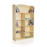 Guidecraft 6-Shelf Bookshelf: Storage Book Rack for Kids' Playroom, School Supply Furniture for Classrooms and Home