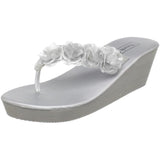 Touch Ups Women's Sparkle Sandal,Silver Vinyl,6 M US