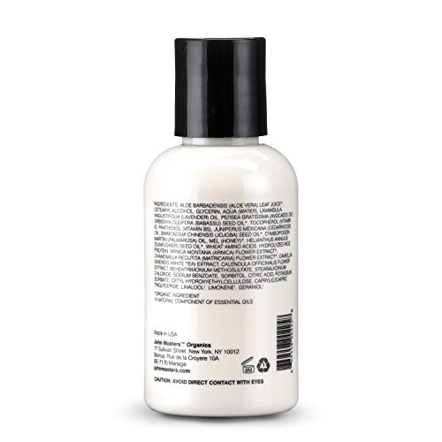 John Masters Organics - Lavender & Avocado Intensive Conditioner - Extreme Moisturizer for Dry, Damaged, & Color Treated Hair - Travel Size - 2 oz