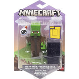 Minecraft 3.25-in Zombie Villager Action Figure w/1 Portal Piece & 1 Accessory