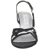 Touch Ups Women's Donetta Leather Slingback Sandal,Black Satin,6.5 M US
