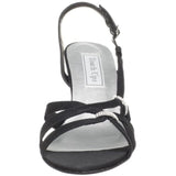 Touch Ups Women's Donetta Leather Slingback Sandal,Black Satin,6.5 W US