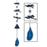 Woodstock Chimes CDWBL The Original Guaranteed Musically Tuned Chime Habitats Dragonfly Agate Wind Bell, Blue