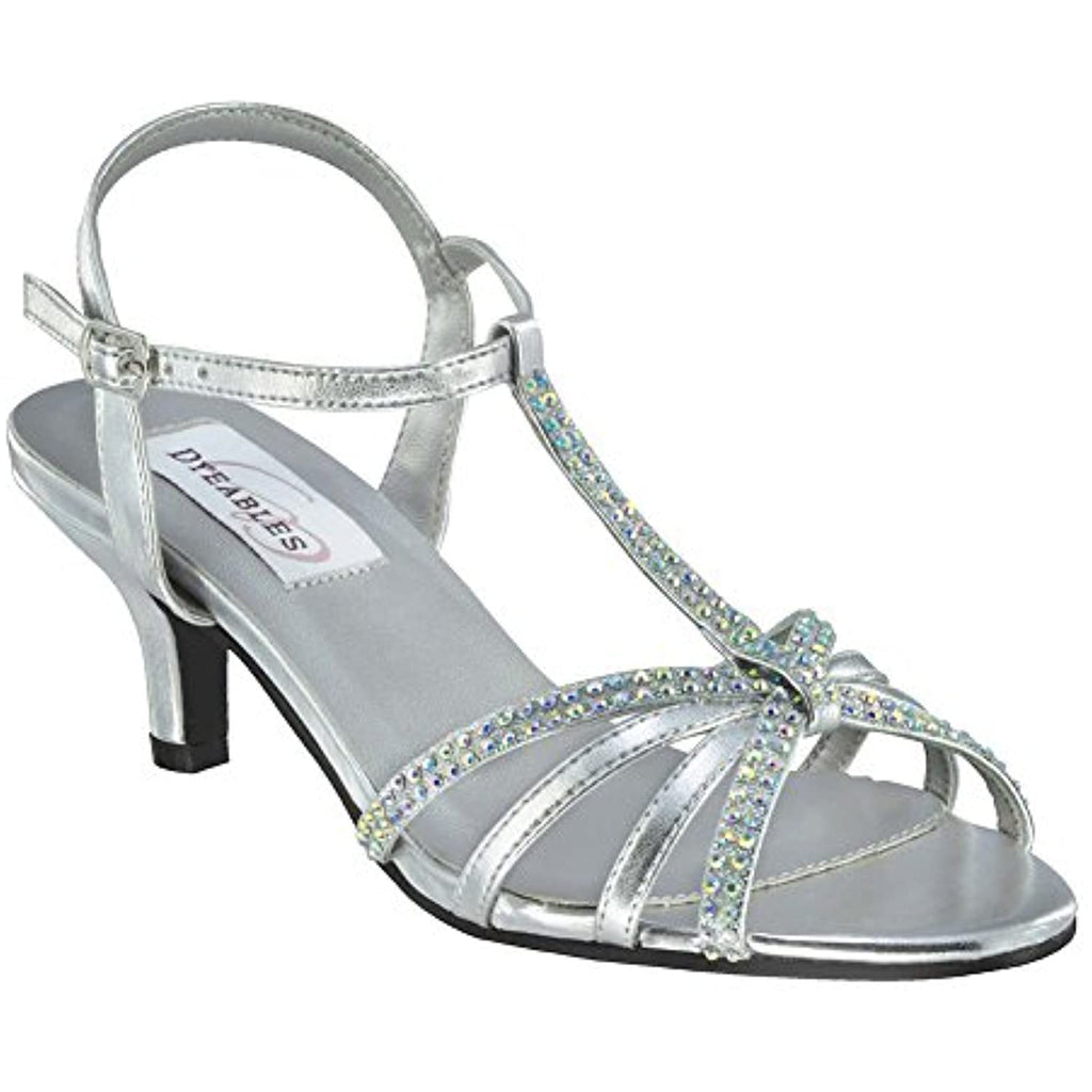 Dyeables Lindsey Women's Silver Metallic Sandals 6.5 EW