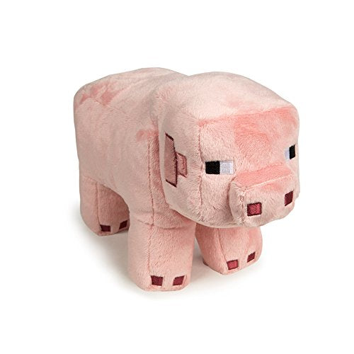 JINX Minecraft Pig Plush Stuffed Toy, Pink, 12" Long