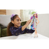 Barbie Fantasy Hair Doll, Blonde, with 2 Decorated Crowns, 2 Tops & Accessories for Mermaid and Unicorn Looks, Plus Hairstyling Pieces, for Kids 3 to 7 Years Old