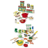Melissa & Doug Bundle Includes 2 Items Slice Toss Salad Play Food Set with 52 Wooden and Felt Pieces Prepare Serve Pasta