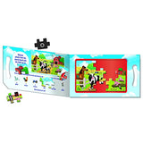Melissa & Doug Take-Along Magnetic Jigsaw Puzzles Travel Toy – On The Farm (2 15-Piece Puzzles)