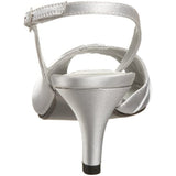 Dyeables Women's Nicky Sandal,Silver Satin,8.5 W US